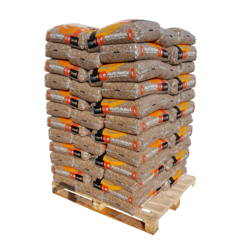 Premium-Holzpellets – Crépito – Palette mit 72 Säcken à 15 kg